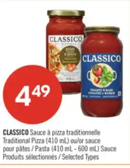 Pharmaprix CLASSICO Traditional Pizza (410 mL) or Pasta (410 mL - 600 mL) Sauce offer