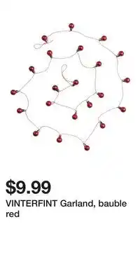 IKEA VINTERFINT Garland, bauble red offer