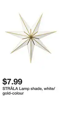 IKEA STRÅLA Lamp shade, white/gold-colour offer