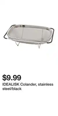 IKEA IDEALISK Colander, stainless steel/black offer