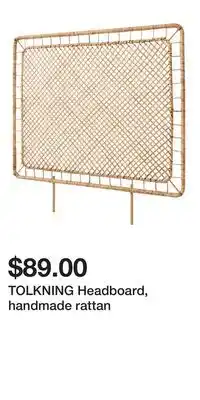 IKEA TOLKNING Headboard, handmade rattan offer