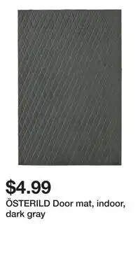 IKEA ÖSTERILD Door mat, indoor, dark gray offer