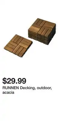 IKEA RUNNEN Decking, outdoor, acacia offer