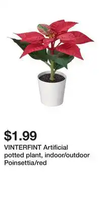 IKEA VINTERFINT Artificial potted plant, indoor/outdoor Poinsettia/red offer