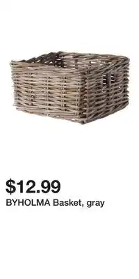 IKEA BYHOLMA Basket, gray offer