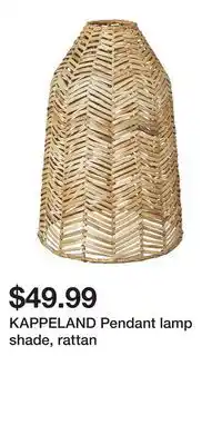 IKEA KAPPELAND Pendant lamp shade, rattan offer