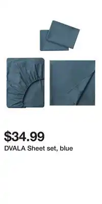 IKEA DVALA Sheet set, blue offer