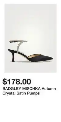 Holt Renfrew BADGLEY MISCHKA Autumn Crystal Satin Pumps offer