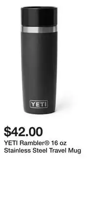 Sport Chek YETI Rambler 16 oz Stainless Steel Travel Mug offer