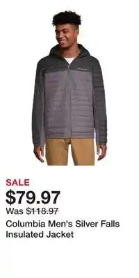 Sport Chek Columbia Men's Silver Falls Insulated Jacket offer