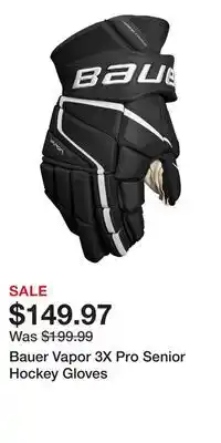 Sport Chek Bauer Vapor 3X Pro Senior Hockey Gloves offer
