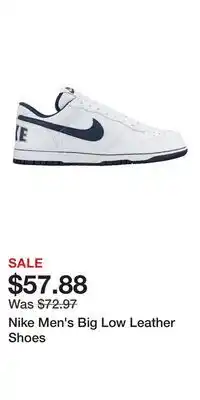 Sport Chek Nike Men's Big Low Leather Shoes offer