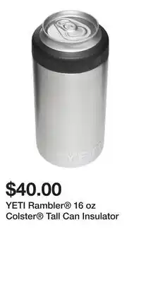 Sport Chek YETI Rambler 16 oz Colster Tall Can Insulator offer