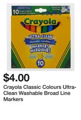 Dollarama Crayola Classic Colours Ultra-Clean Washable Broad Line Markers offer