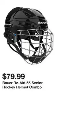Sport Chek Bauer Re-Akt 55 Senior Hockey Helmet Combo offer
