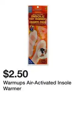 Dollarama Warmups Air-Activated Insole Warmer offer