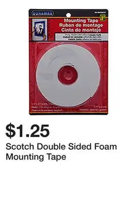 Dollarama Scotch Double Sided Foam Mounting Tape offer