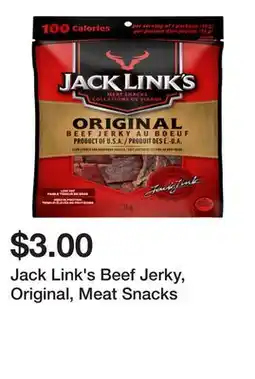 Dollarama Jack Link's Beef Jerky, Original, Meat Snacks offer