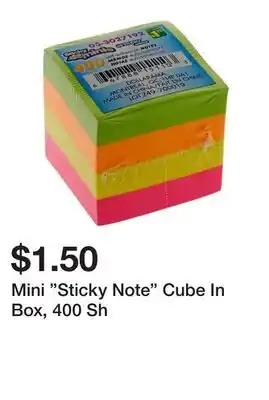Dollarama Mini Sticky Note Cube In Box, 400 Sh offer