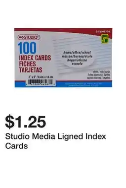Dollarama Studio Media Ligned Index Cards offer