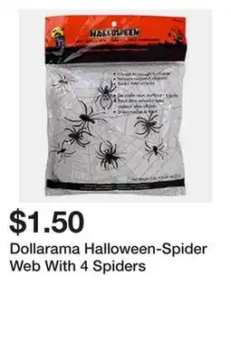 Dollarama Dollarama Halloween-Spider Web With 4 Spiders offer