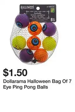 Dollarama Dollarama Halloween Bag Of 7 Eye Ping Pong Balls offer