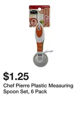 Dollarama Chef Pierre Plastic Measuring Spoon Set, 6 Pack offer