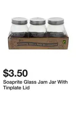 Dollarama Soaprite Glass Jam Jar With Tinplate Lid offer