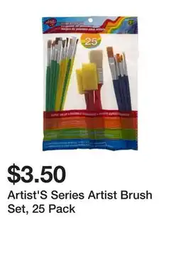 Dollarama Artist'S Series Artist Brush Set, 25 Pack offer