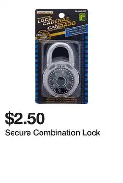 Dollarama Secure Combination Lock offer