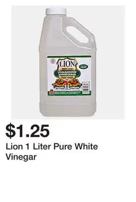 Dollarama Lion 1 Liter Pure White Vinegar offer