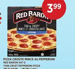Kim Phat RED BARON 447 G THIN CRUST PEPPERONI PIZZA offer