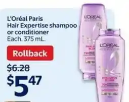 Walmart L'Oréal Paris Hair Expertise shampoo or conditioner offer