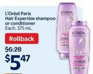 Walmart L'Oréal Paris Hair Expertise shampoo or conditioner offer