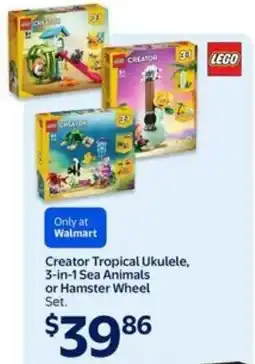 Walmart Creator Tropical Ukulele, 3-in-1 Sea Animals or Hamster Wheel Set offer