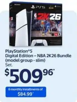 Walmart PlayStation Digital Edition- NBA 2K26 Bundle (model group-slim) offer
