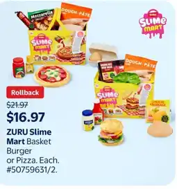 Walmart Zuru slime mart basket burger offer