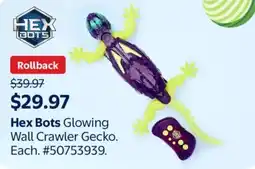 Walmart Hex Bots Glowing Wall Crawler Gecko offer