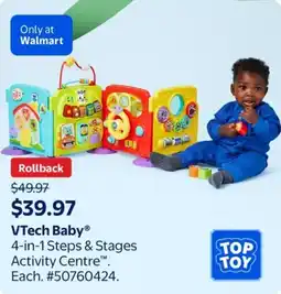 Walmart VTech Baby 4-in-1 Steps & Stages Activity Centre offer