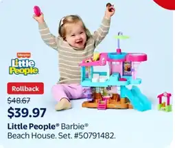Walmart Little people barbie beach house offer