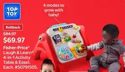 Walmart Fisher-Price Laugh & Learn 4-in-1 Activity Table & Easel offer
