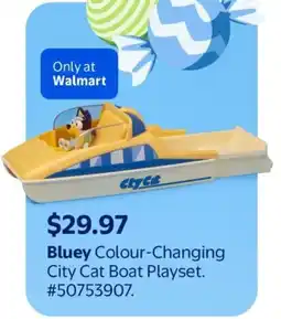 Walmart Bluey Colour-Changing city cat boat playset offer