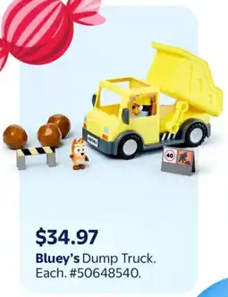 Walmart Bluey's Dump Truck offer