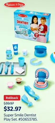Walmart Melissa & Doug Super Smile Dentist Play Set offer