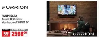 2001 Audio Video FDUP55CSA FURRION 55 Aurora 4K Outdoor Weatherproof SMART TV offer