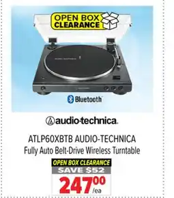 2001 Audio Video ATLP60XBTB AUDIO-TECHNICA Fully Auto Belt-Drive Wireless Turntable offer
