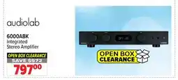 2001 Audio Video 6000ABK AUDIOLAB Integrated Stereo Amplifier offer