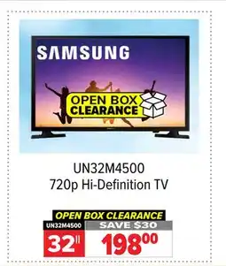2001 Audio Video UN32M4500 SAMSUNG 720p Hi-Definition TV offer