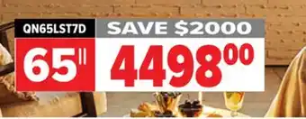 2001 Audio Video QN65LST7D SAMSUNG 65 Partial Sun Neo QLED 4K offer