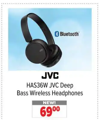 2001 Audio Video HAS36W JVC Deep Bass Wireless Headphones offer
